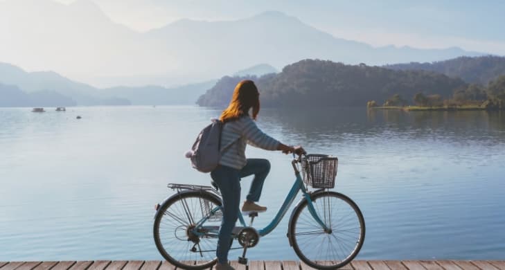 「日月潭」で湖畔の絶景サイクリング